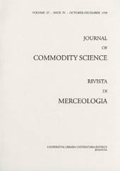 Fascicolo, Journal of commodity science, technology and quality : rivista di merceologia, tecnologia e qualità. OCT./DEC., 1998, CLUEB  ; Coop. Tracce
