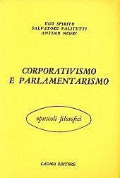 E-book, Corporativismo e parlamentarismo, Spirito, Ugo, 1896-1979, Cadmo