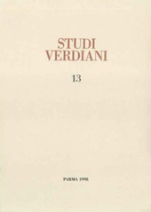 Fascicule, Studi Verdiani : 13, 1998, Istituto nazionale di studi verdiani