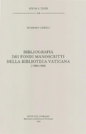 eBook, Bibliografia dei fondi manoscritti della Biblioteca Vaticana (1986-1990), Ceresa, Massimo, Biblioteca apostolica vaticana