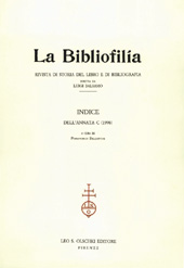 Fascicolo, La bibliofilia : rivista di storia del libro e di bibliografia : C, 1, 1998, L.S. Olschki