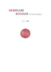 Fascículo, Seminari romani di cultura greca : I, 2, 1998, Edizioni Quasar