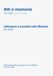 Fascículo, Atti e memorie della Deputazione di Storia Patria per le Marche : 103, 1998, Il lavoro editoriale