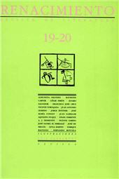 Issue, Renacimiento : revista de literatura : 19/20, 1998, Renacimiento
