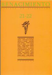 Fascicolo, Renacimiento : revista de literatura : 21/22, 1998, Renacimiento