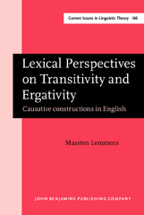 E-book, Lexical Perspectives on Transitivity and Ergativity, Lemmens, Maarten, John Benjamins Publishing Company
