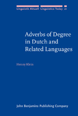 E-book, Adverbs of Degree in Dutch and Related Languages, Klein, Henny, John Benjamins Publishing Company