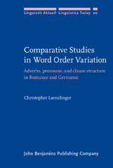 E-book, Comparative Studies in Word Order Variation, Laenzlinger, Christopher, John Benjamins Publishing Company
