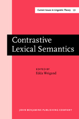 E-book, Contrastive Lexical Semantics, John Benjamins Publishing Company