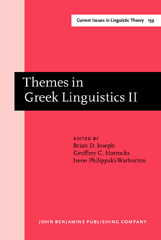 eBook, Themes in Greek Linguistics, John Benjamins Publishing Company