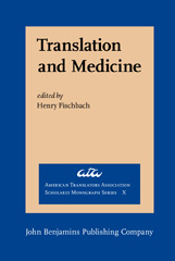 E-book, Translation and Medicine, John Benjamins Publishing Company