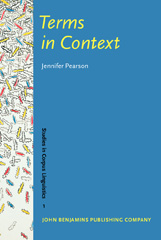E-book, Terms in Context, Pearson, Jennifer, John Benjamins Publishing Company