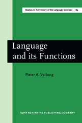 E-book, Language and its Functions, Verburg, Pieter A., John Benjamins Publishing Company