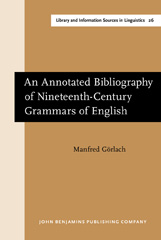 E-book, An Annotated Bibliography of Nineteenth-Century Grammars of English, John Benjamins Publishing Company