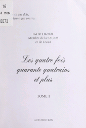 E-book, Les quatre fois quarante quatrains et plus (1), Caractères (réédition numérique FeniXX)