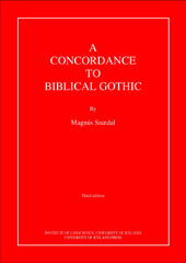 eBook, A Concordance to Biblical Gothic, Snaedal, Magnus, Casemate Group