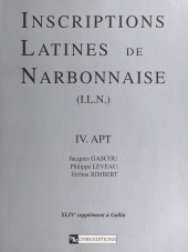 E-book, Inscriptions latines de Narbonnaise (4) : Apt, CNRS Éditions (réédition numérique FeniXX)