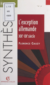 E-book, L'exception allemande, XIXe-XXe siècle, Armand Colin (réédition numérique FeniXX)