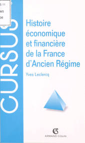 E-book, Histoire économique et financière de la France d'Ancien Régime, Armand Colin (réédition numérique FeniXX)