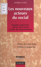 eBook, Les nouveaux acteurs du social : Enquête Interco CFDT auprès des salariés de l'action sociale des départements, Dunod (réédition numérique FeniXX)