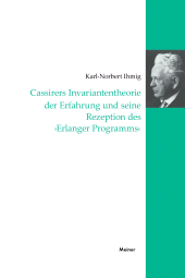 E-book, Cassirers Invariantentheorie der Erfahrung und seine Rezeption des 'Erlanger Programms', Felix Meiner Verlag
