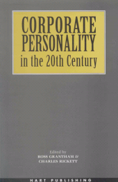 E-book, Corporate Personality in the 20th Century, Hart Publishing