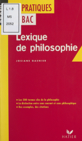 E-book, Lexique de philosophie, Hatier (réédition numérique FeniXX)