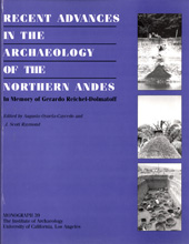 E-book, Recent advances in the Archaeology of the Northern Andes : In memory of Gerardo Reichel-Dolmatoff, ISD