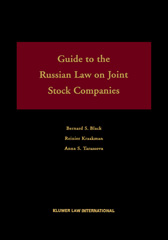 eBook, Guide to the Russian Law on Joint Stock Companies, Wolters Kluwer