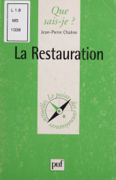 E-book, La Restauration (1814-1830), Presses universitaires de France (réédition numérique FeniXX)