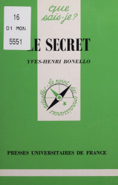 E-book, Le Secret, Presses universitaires de France (réédition numérique FeniXX)