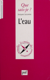 E-book, L'Eau, Presses universitaires de France (réédition numérique FeniXX)