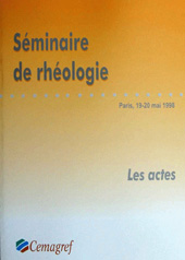 E-book, Séminaire de rhéologie, Irstea