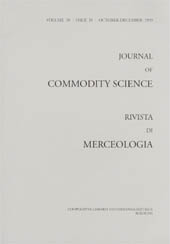 Fascicolo, Journal of commodity science, technology and quality : rivista di merceologia, tecnologia e qualità. OCT./DEC., 1999, CLUEB  ; Coop. Tracce