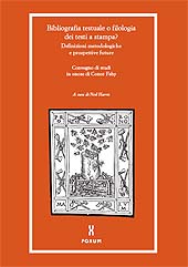 Capitolo, Tra filologia dei testi a stampa e storia del libro : Ridolfi, Cicerchia e le contrastampe, Forum