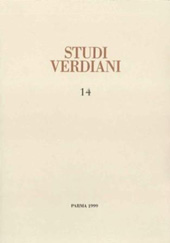 Issue, Studi Verdiani : 14, 1999, Istituto nazionale di studi verdiani
