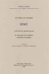 E-book, Rime : Convivium scientiarum ; In laudem Sixti quarti pontificis maximi, De Thomeis, Antonio, 15th cent, Biblioteca apostolica vaticana