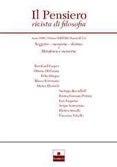 Issue, Il Pensiero : rivista di filosofia : XXXVIII, 1/2, 1999, InSchibboleth