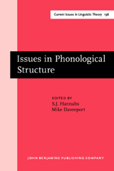 E-book, Issues in Phonological Structure, John Benjamins Publishing Company