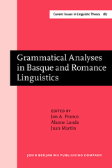 E-book, Grammatical Analyses in Basque and Romance Linguistics, John Benjamins Publishing Company