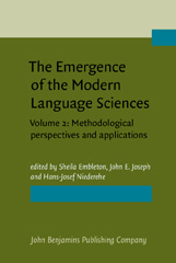 eBook, The Emergence of the Modern Language Sciences, John Benjamins Publishing Company