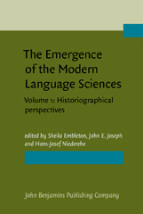 E-book, The Emergence of the Modern Language Sciences, John Benjamins Publishing Company
