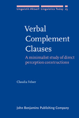 E-book, Verbal Complement Clauses, Felser, Claudia, John Benjamins Publishing Company