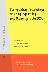 eBook, Sociopolitical Perspectives on Language Policy and Planning in the USA, John Benjamins Publishing Company