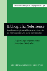 E-book, Bibliografia Nebrisense, Esparza Torres, Miguel Ángel, John Benjamins Publishing Company