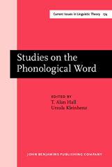 E-book, Studies on the Phonological Word, John Benjamins Publishing Company