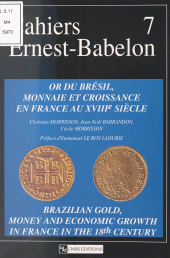 E-book, Or du Brésil, monnaie et croissance en France au 18e siècle, CNRS Éditions (réédition numérique FeniXX)