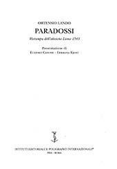 eBook, Paradossi, Lando, Ortensio, Istituti editoriali e poligrafici internazionali