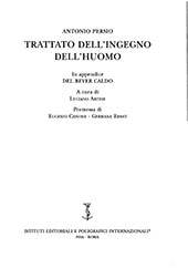 E-book, Trattato dell'ingegno dell'huomo : in appendice: Del bever caldo, Persio, Antonio, Istituti editoriali e poligrafici internazionali