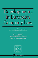 E-book, Developments in European Company Law, Wolters Kluwer